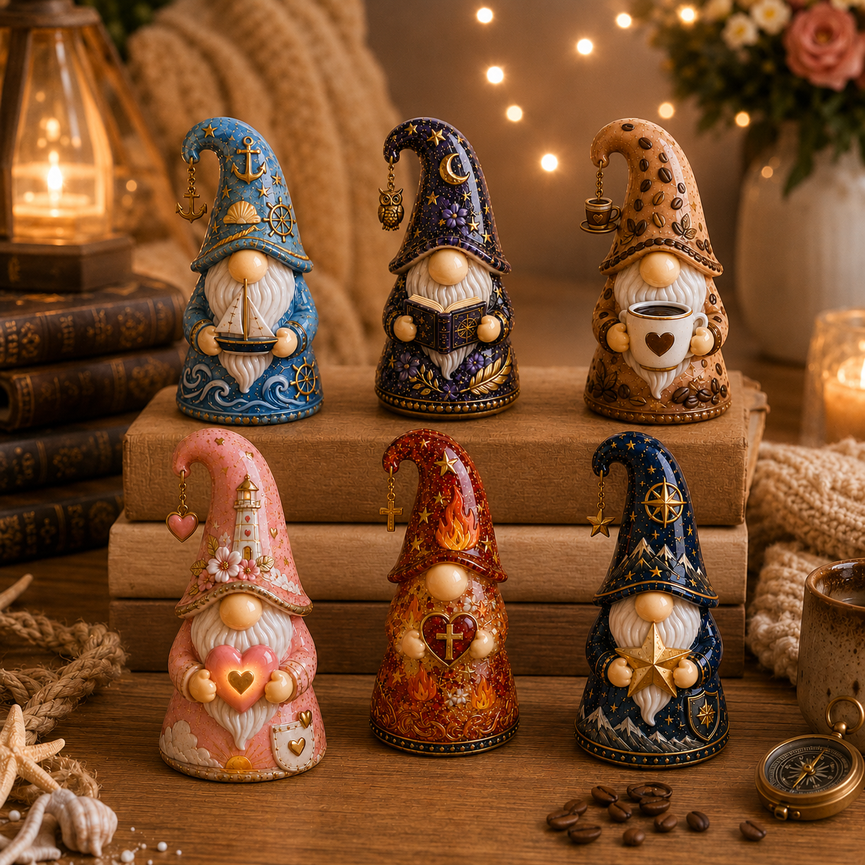 Emotional Support Gnome Collection, Keep Blooming Inspirational Gift for Women