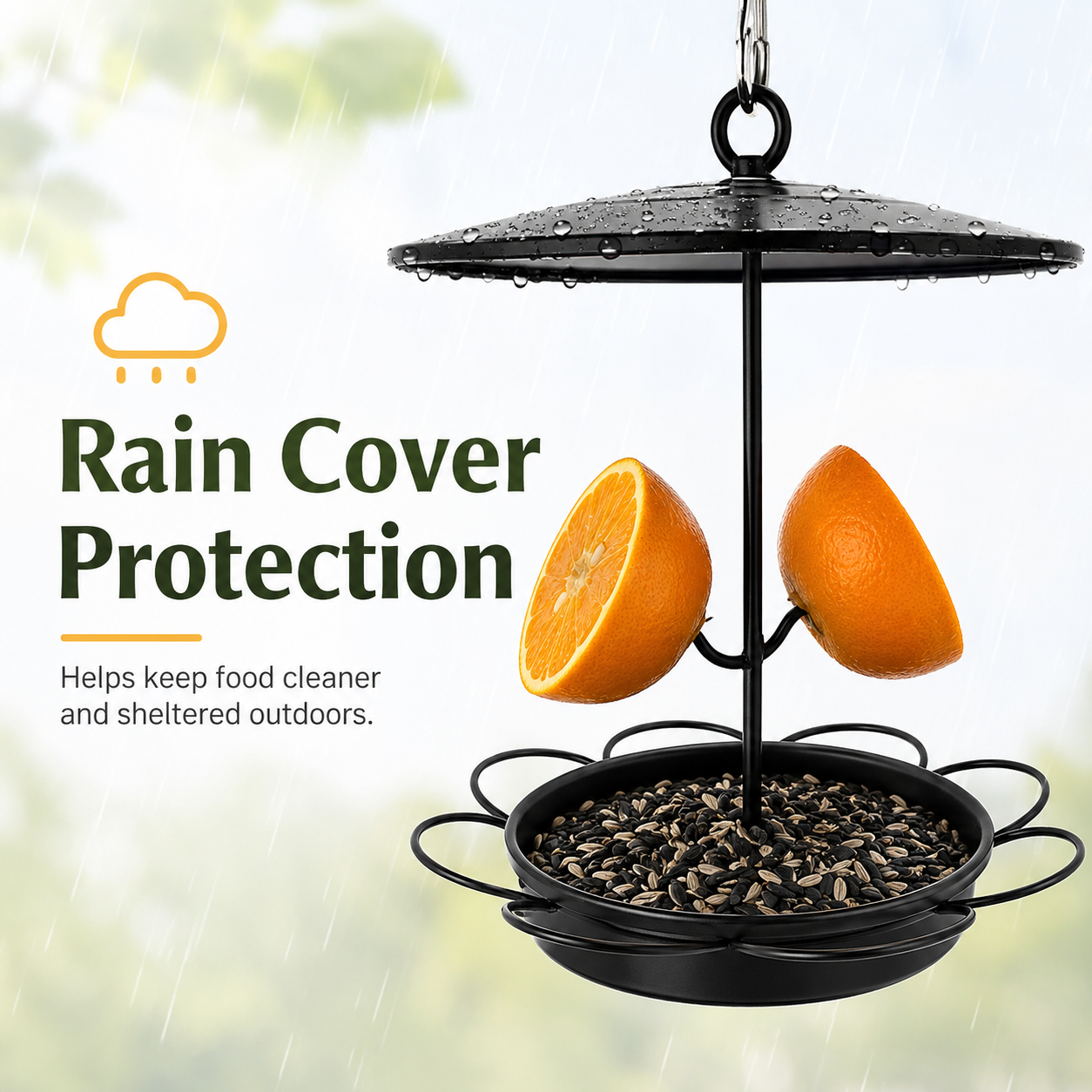 Hanging Bird Feeder with Fruit Holder
