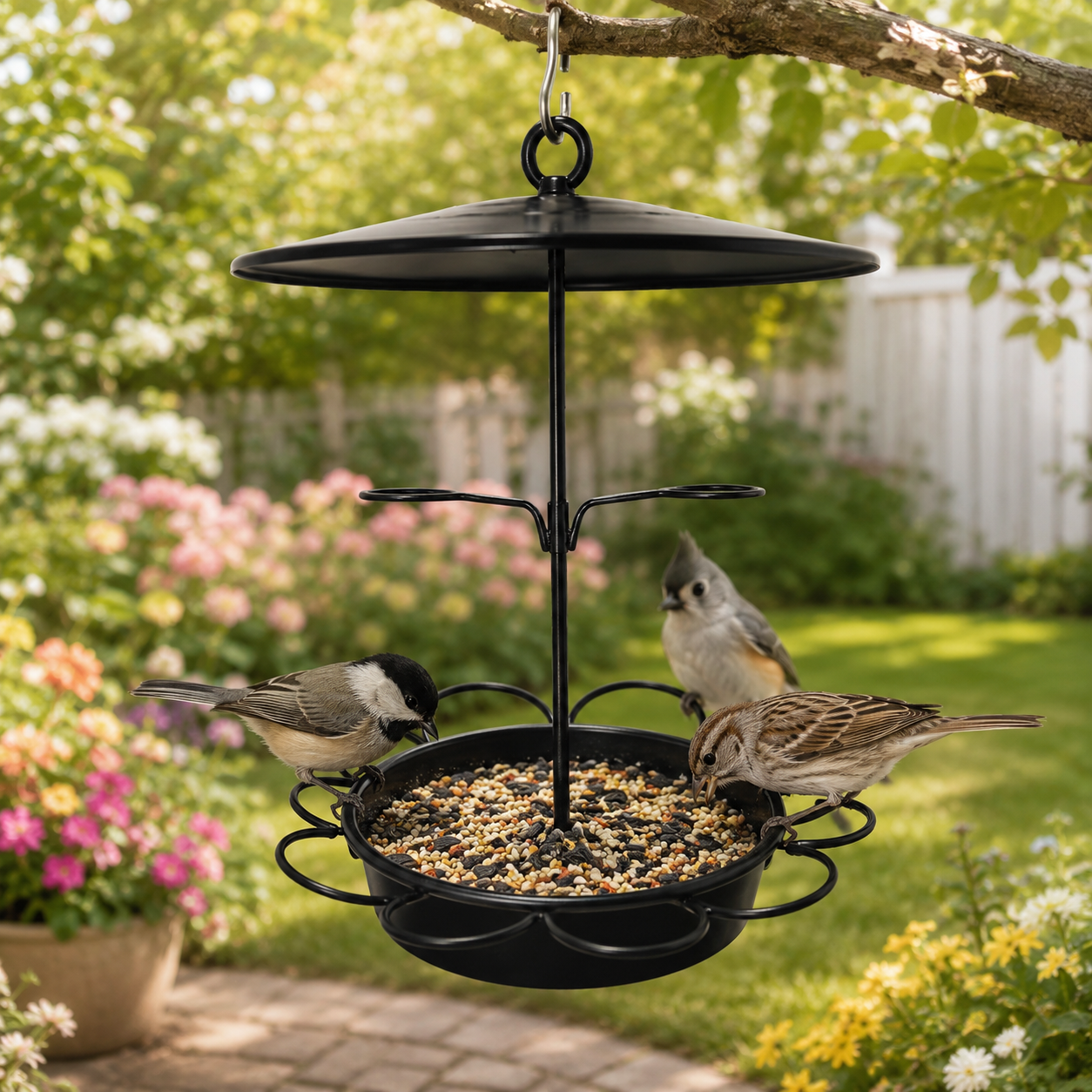 Hanging Bird Feeder with Fruit Holder