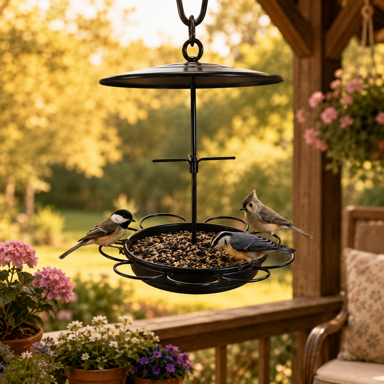 Hanging Bird Feeder with Fruit Holder