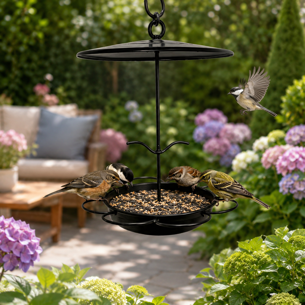 Hanging Bird Feeder with Fruit Holder