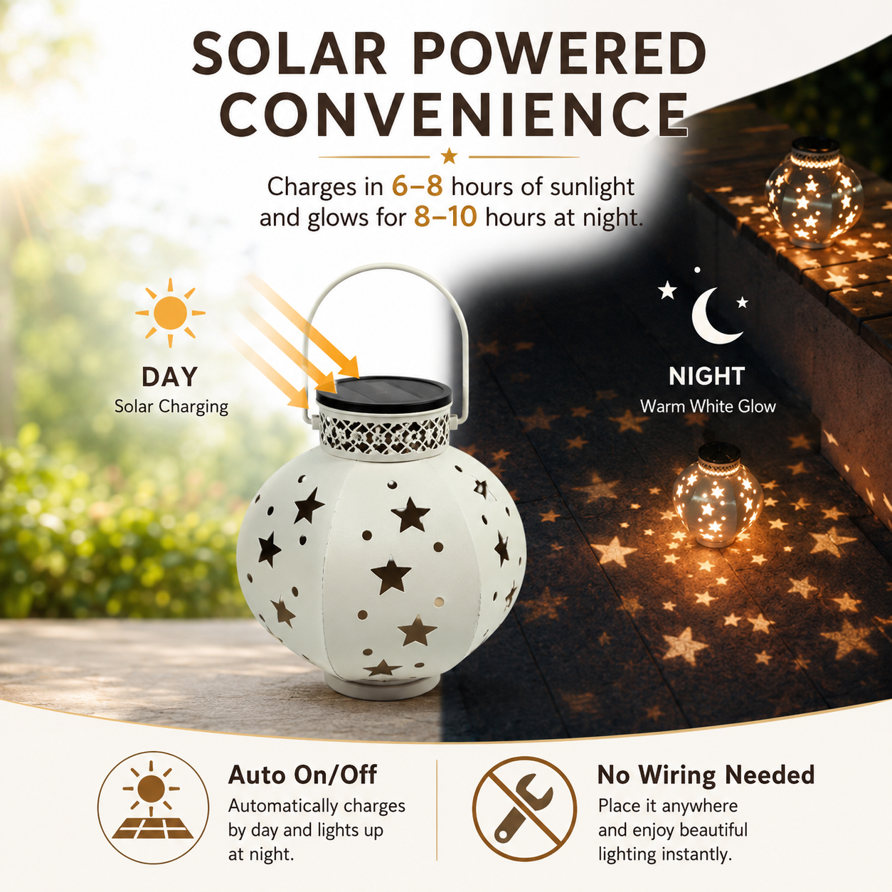 Solar Star Projection Hanging Lantern