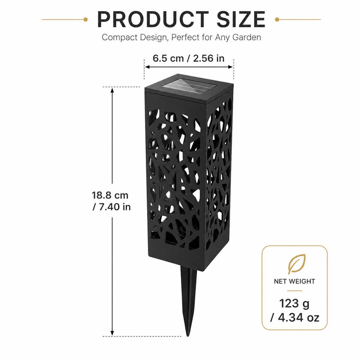 Solar Hollow Pattern Garden Stake Light