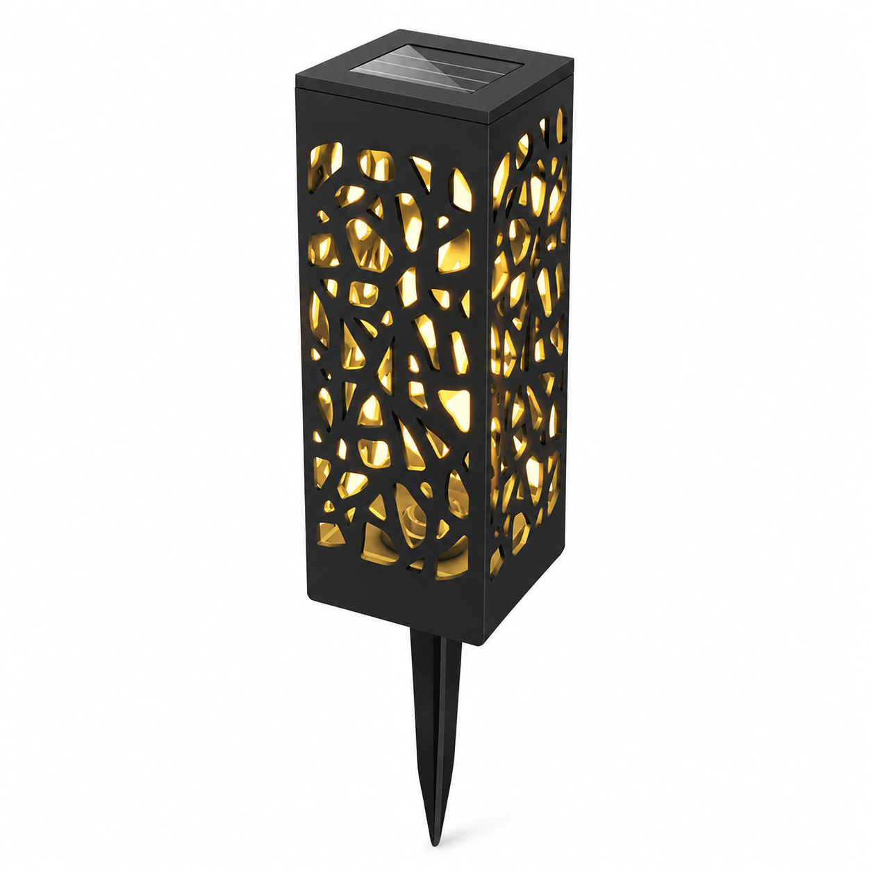 Solar Hollow Pattern Garden Stake Light