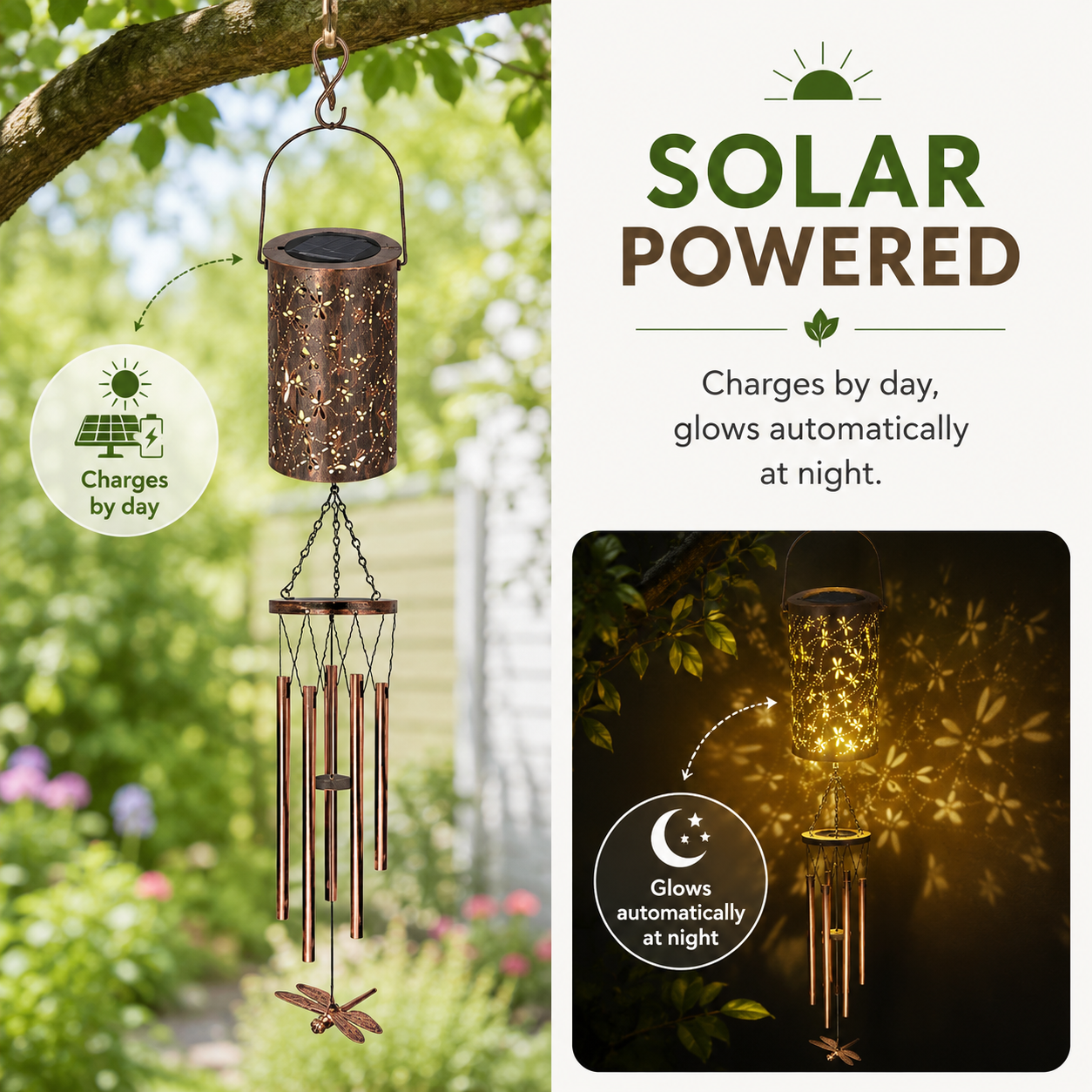 Solar powered European-style hollow-out iron lamp