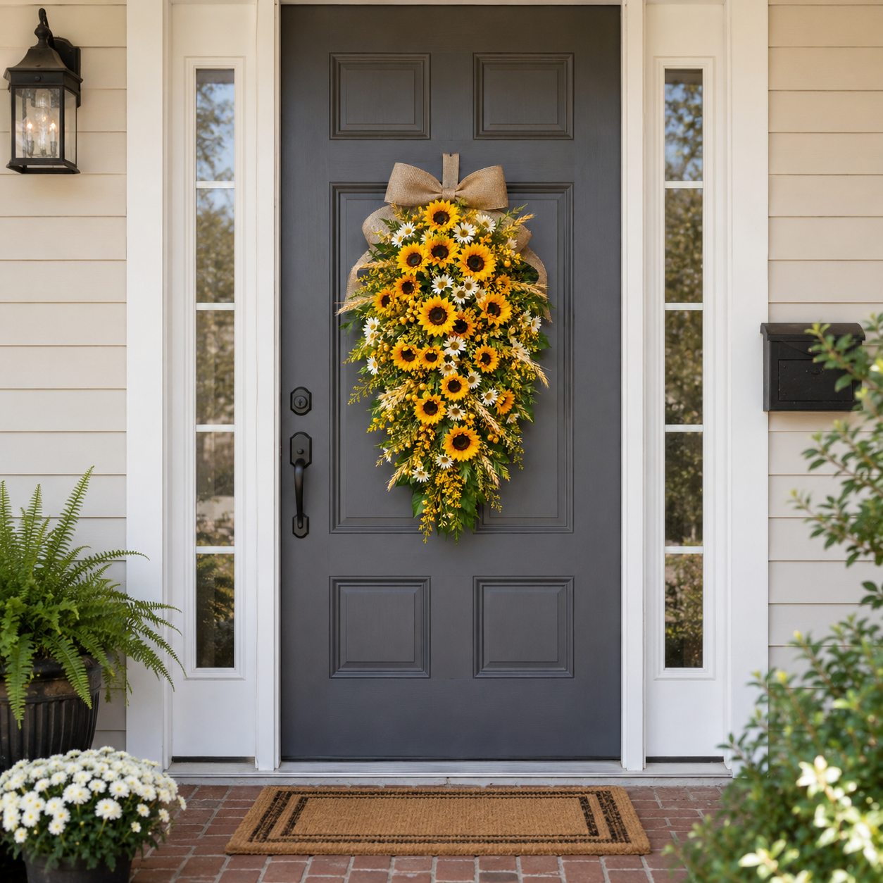  remote-controlled lighted sunflower hanging floral decor. 🌻✨