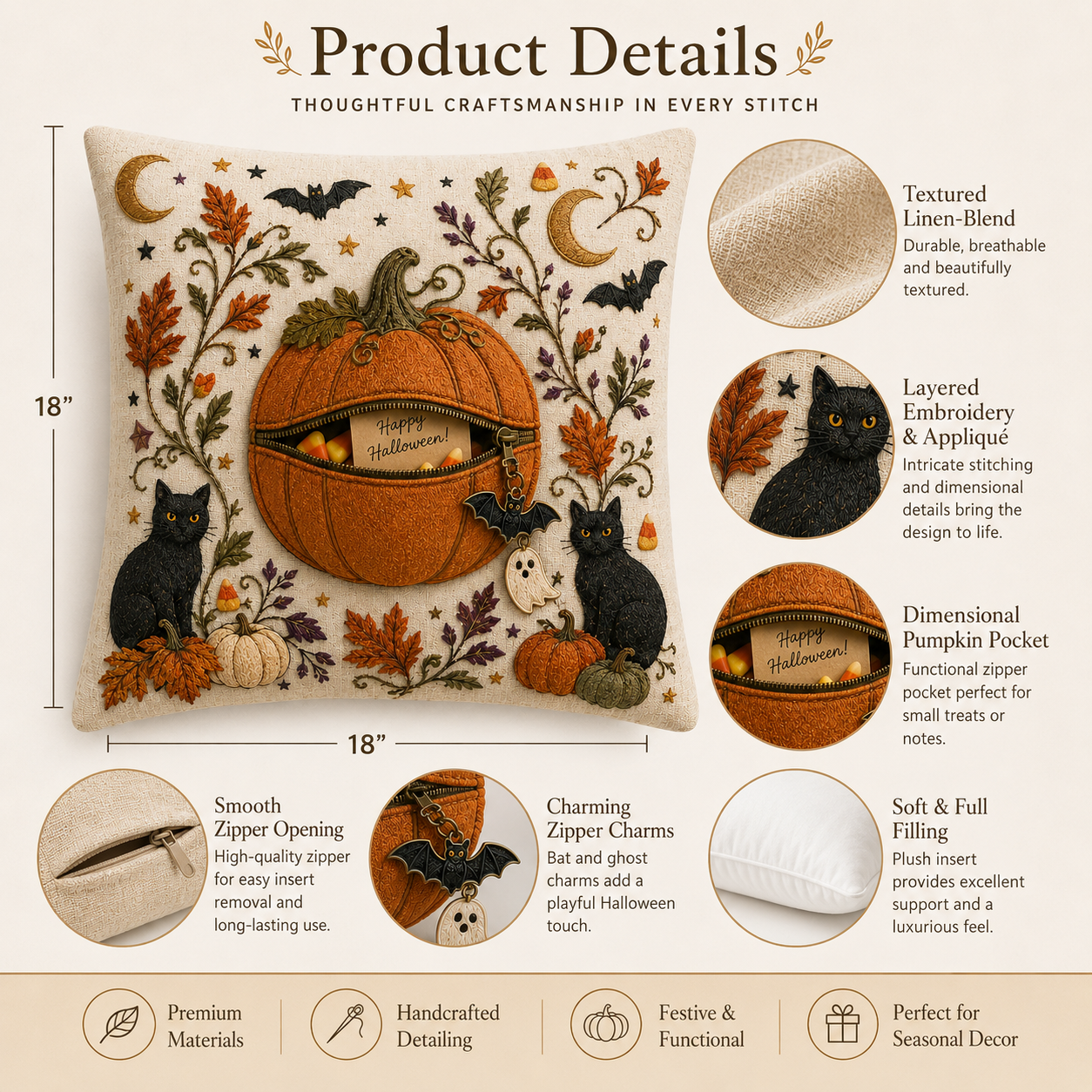 A Pillow with a Hidden Halloween Surprise
