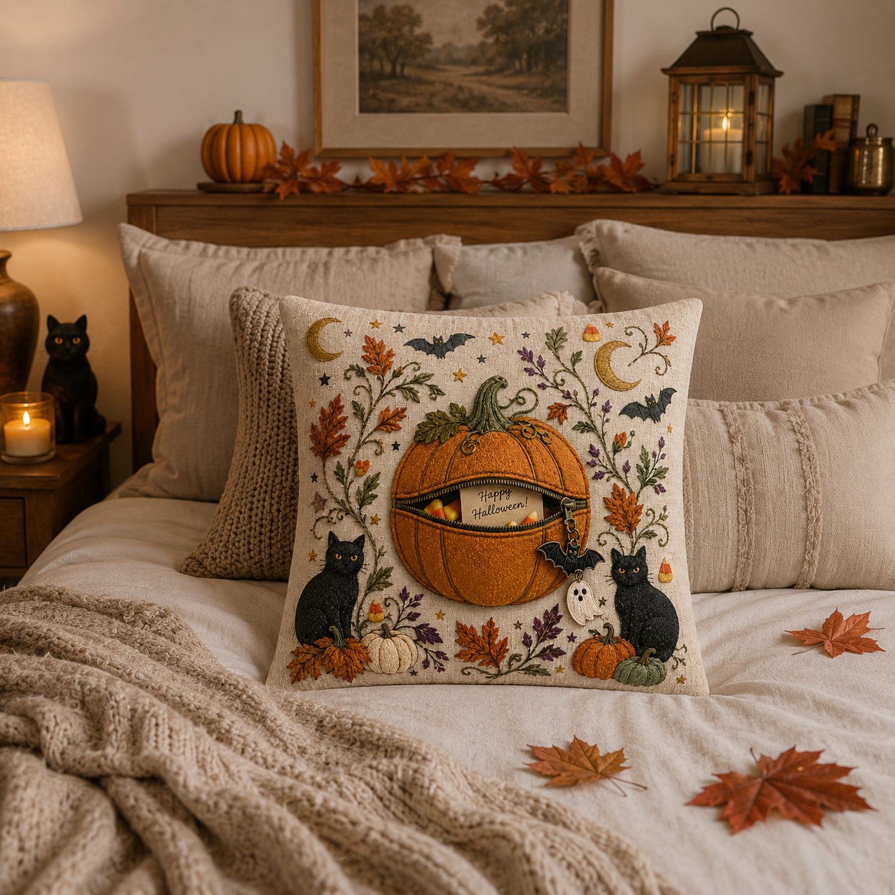 A Pillow with a Hidden Halloween Surprise