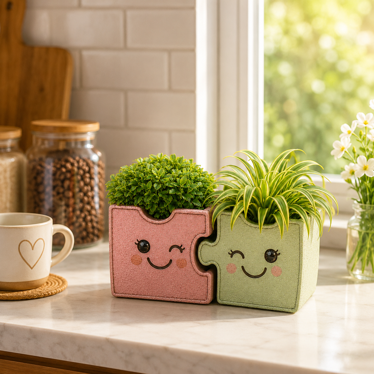 Better Together Interlocking Metal Planter Set
