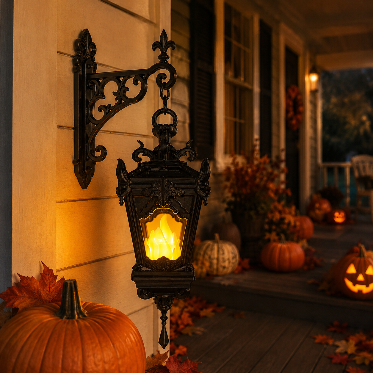 Vintage Gothic LED Flame Lantern