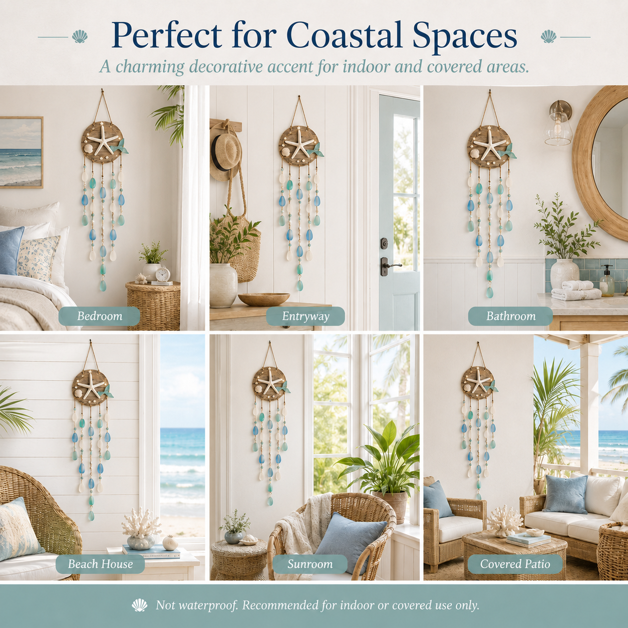 Ocean Whispers Remote-Controlled Lighted Coastal Hanging Decor