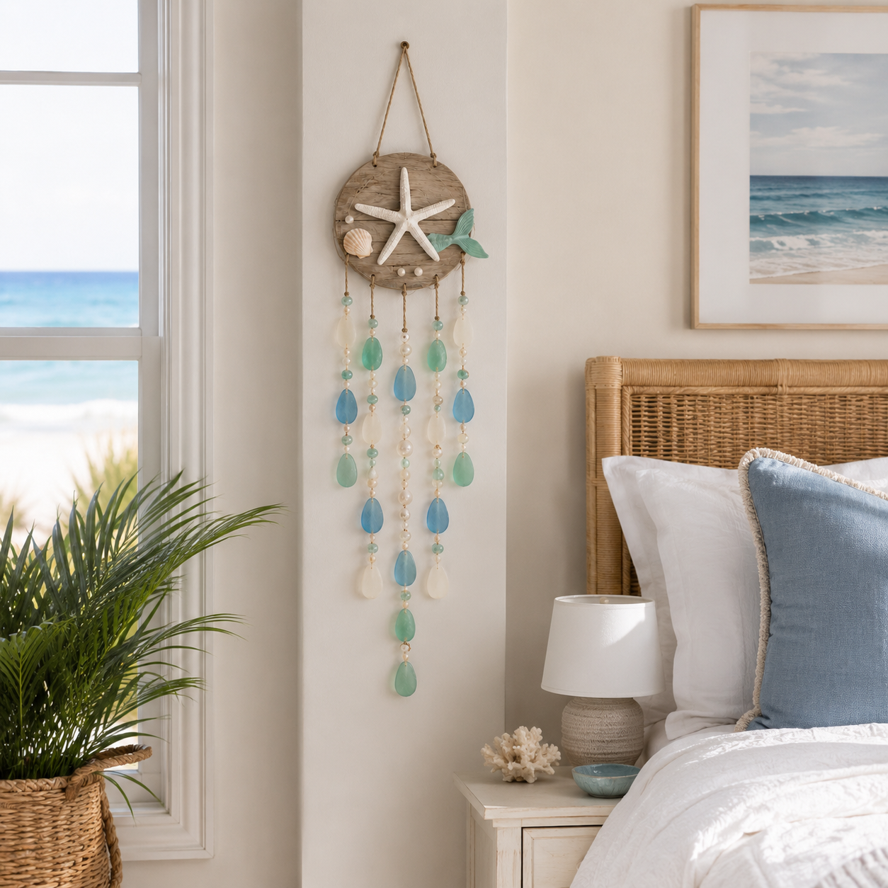 Ocean Whispers Remote-Controlled Lighted Coastal Hanging Decor