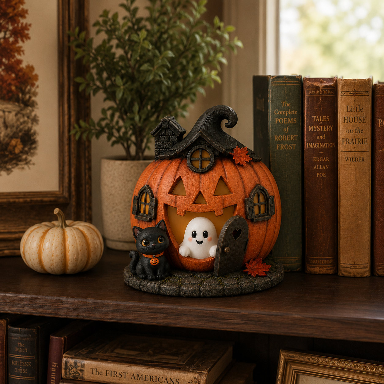 Lighted Pumpkin Hollow Ghost House