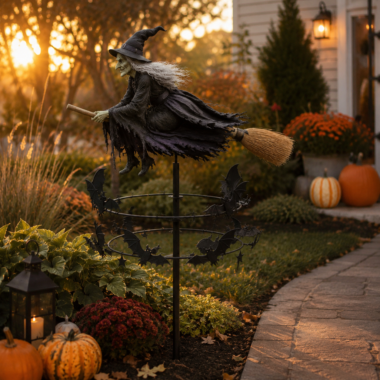 Halloween Witch Garden Stake Decor
