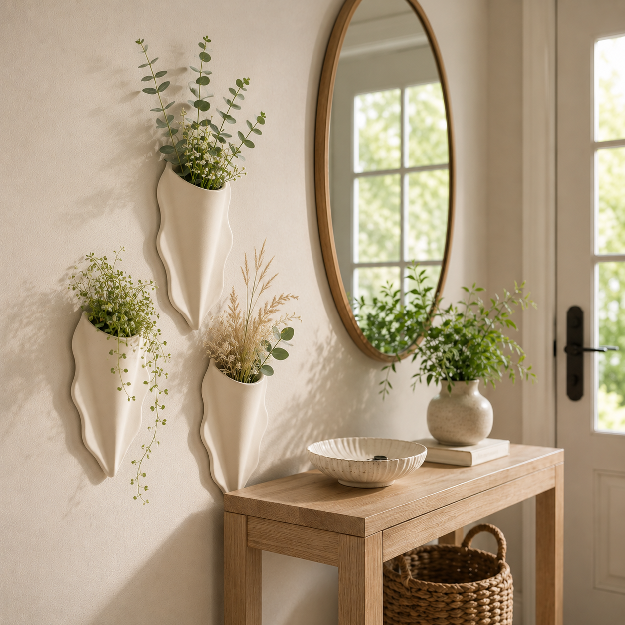 Organic Wave Wall Pocket Vase