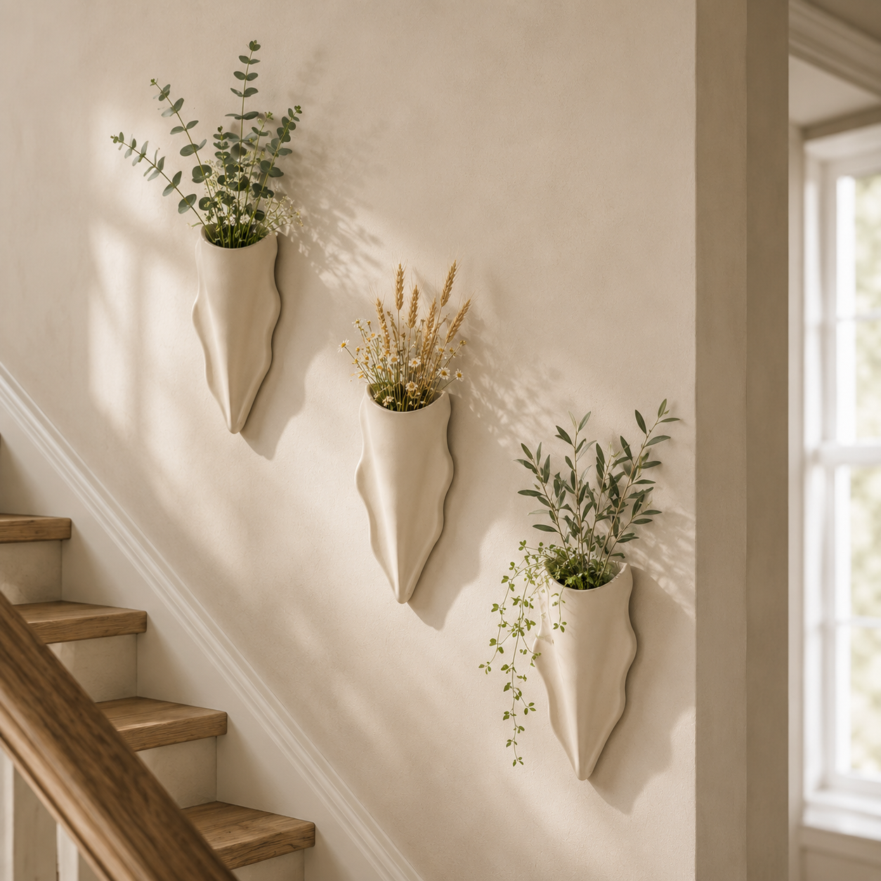 Organic Wave Wall Pocket Vase