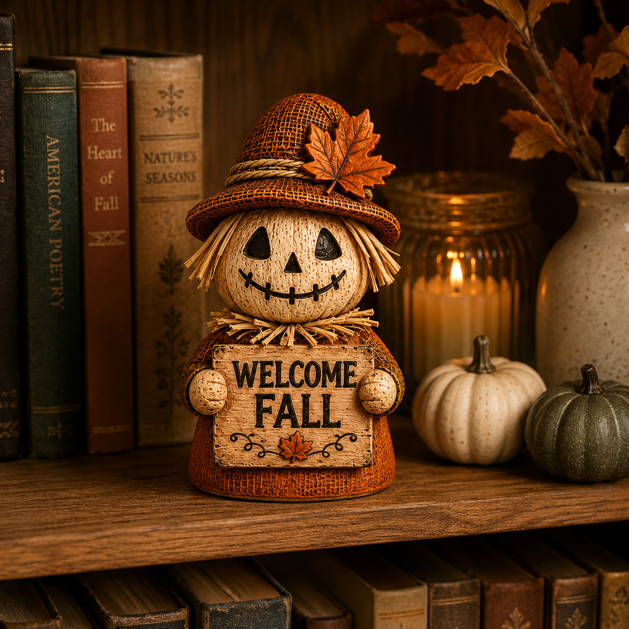Fall Pumpkin Scarecrow Tabletop Decor