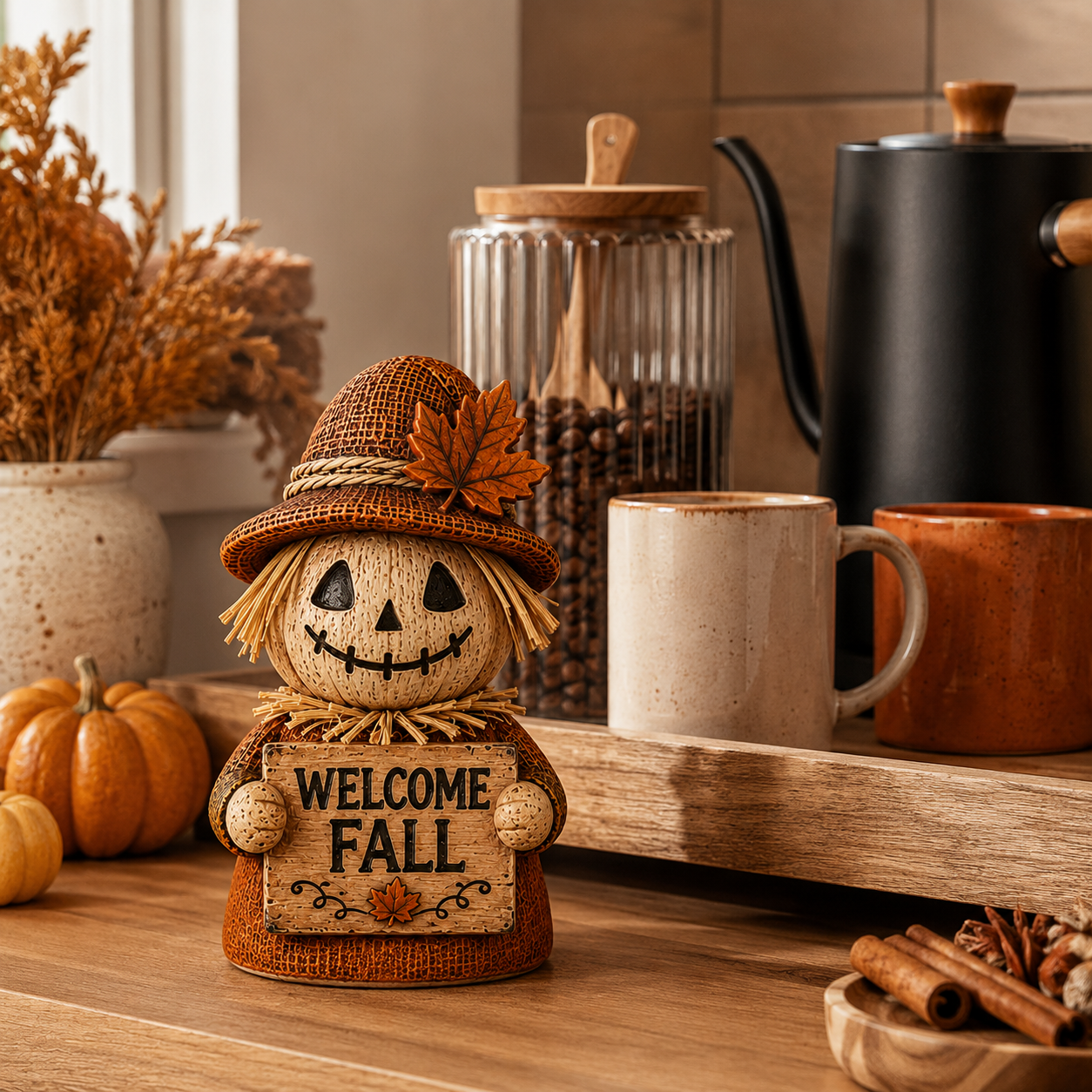 Fall Pumpkin Scarecrow Tabletop Decor