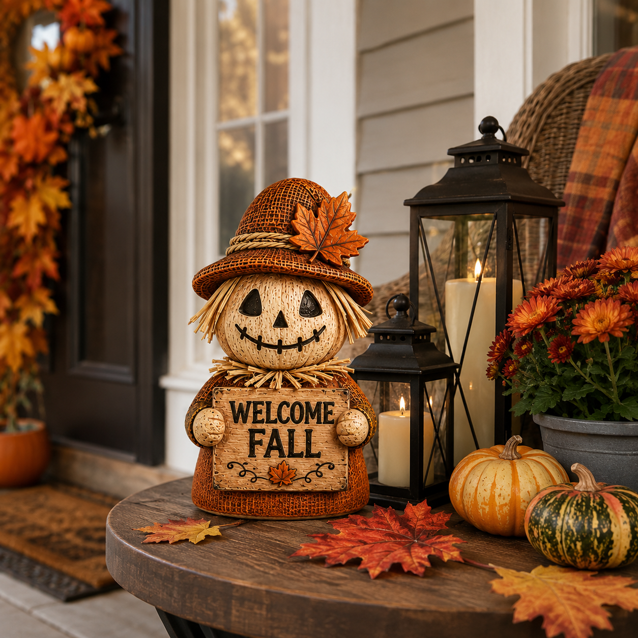 Fall Pumpkin Scarecrow Tabletop Decor