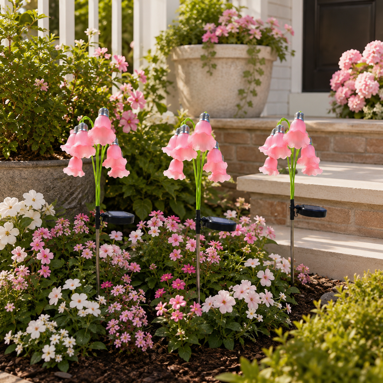 Solar Bell Flower Garden Stake Lights