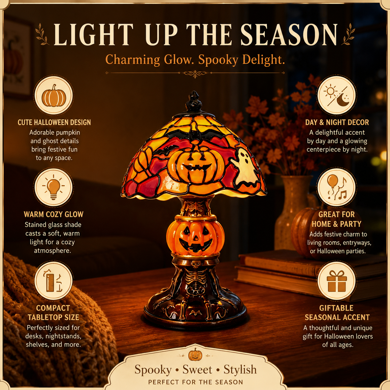 Halloween Pumpkin Table Lamp