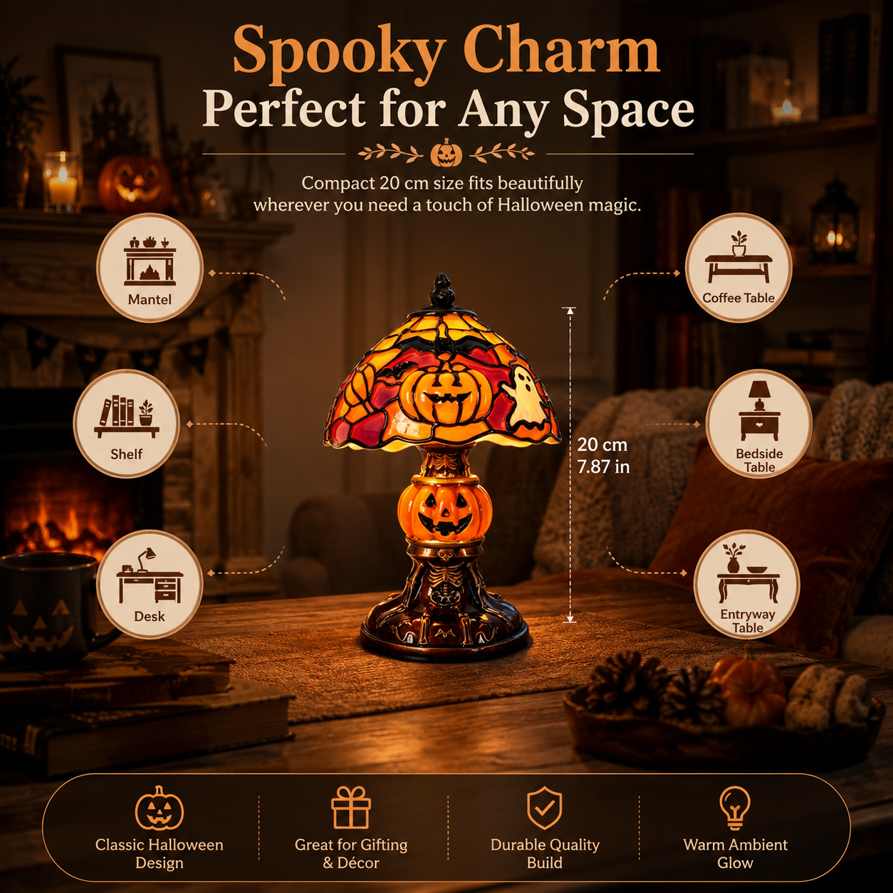 Halloween Pumpkin Table Lamp