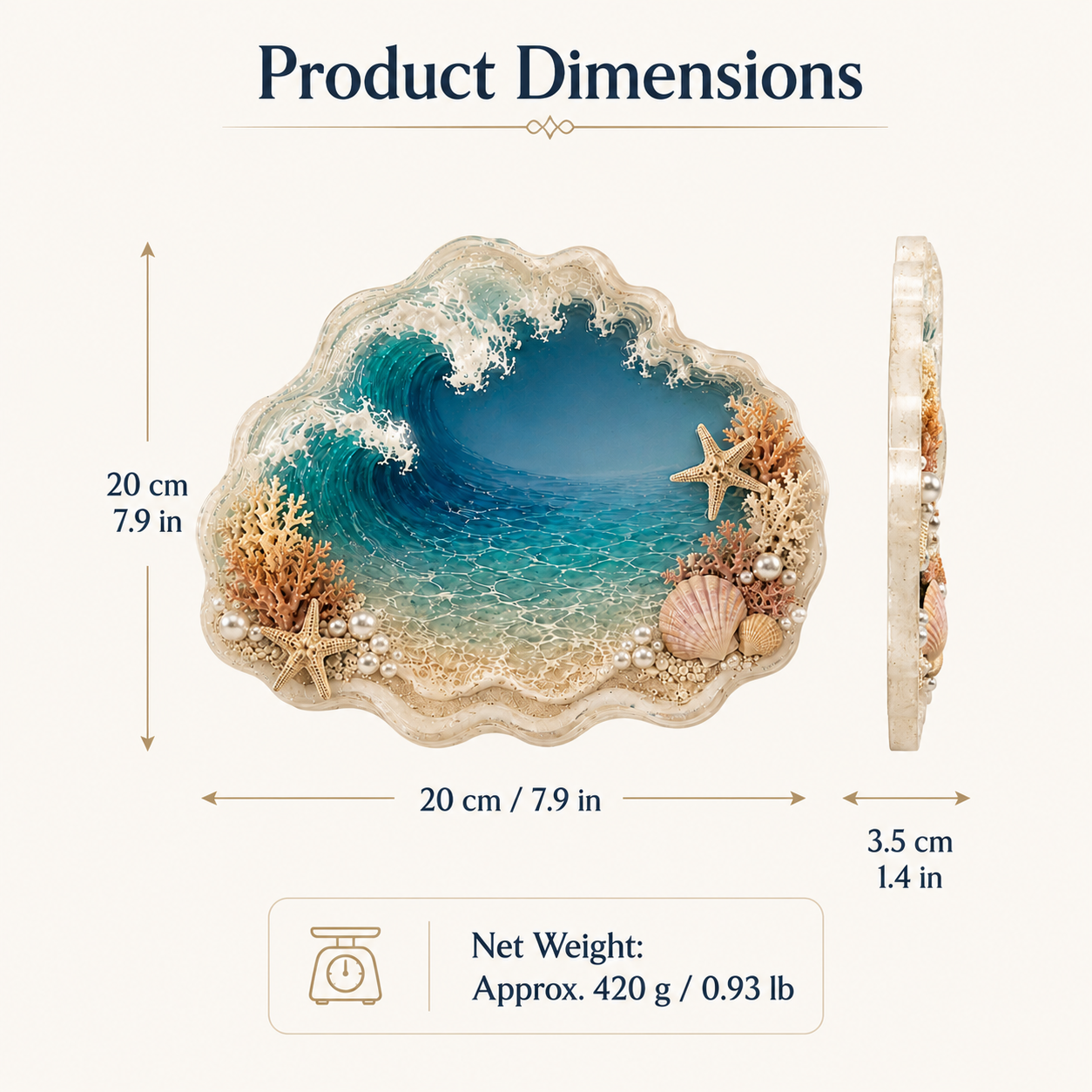 Lighted 3D Ocean Wave Wall Decor