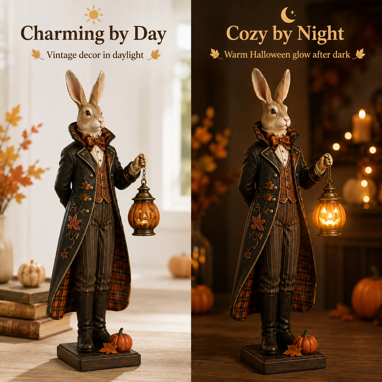 Lighted Halloween Rabbit Figurine