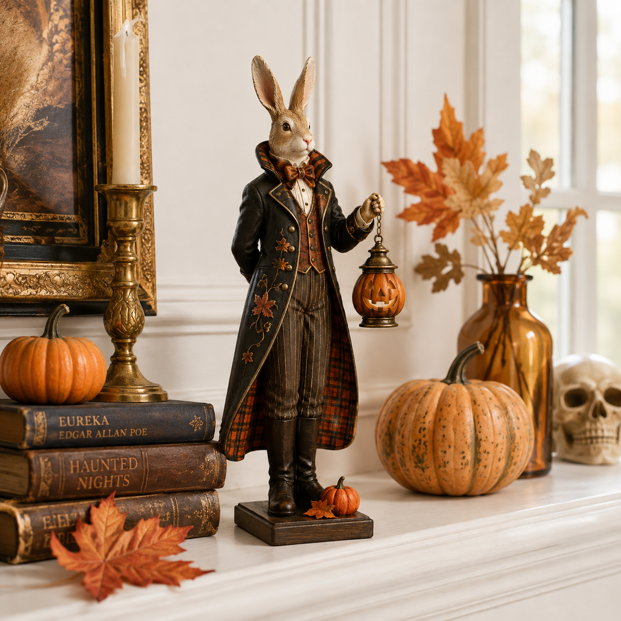 Lighted Halloween Rabbit Figurine