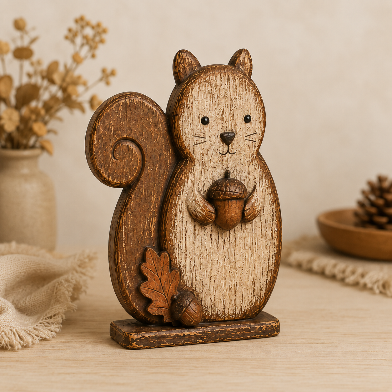 Vintage Harvest Wooden Animal Decor Collection