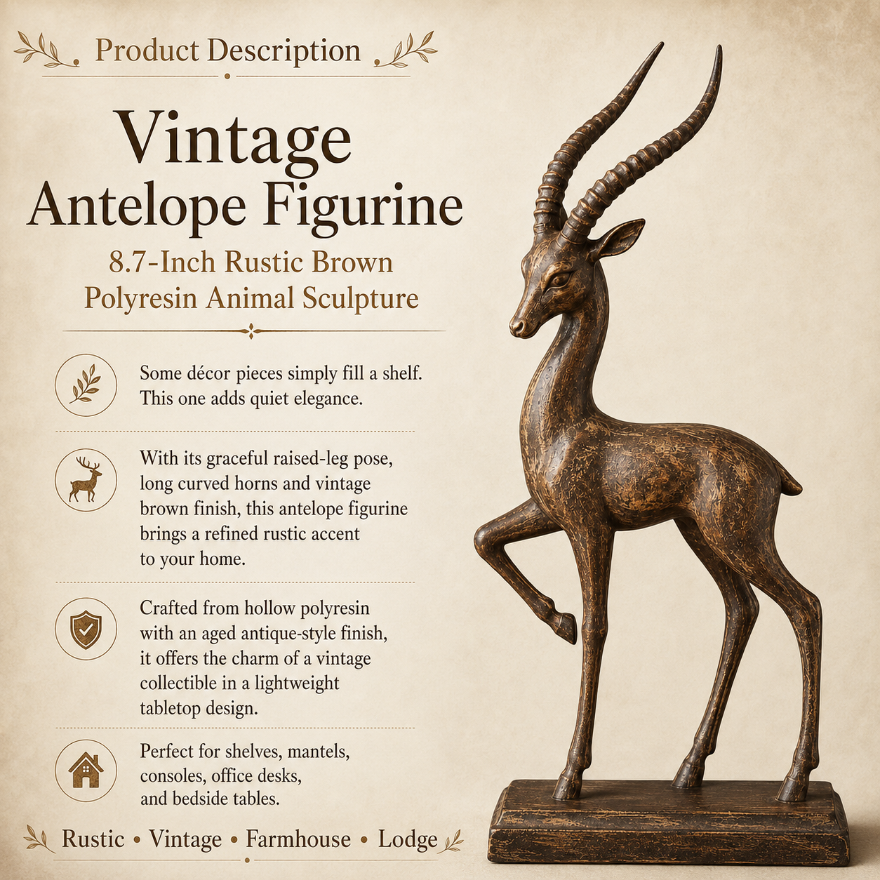 Vintage Antelope Figurine