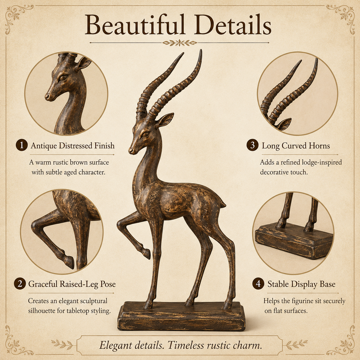 Vintage Antelope Figurine