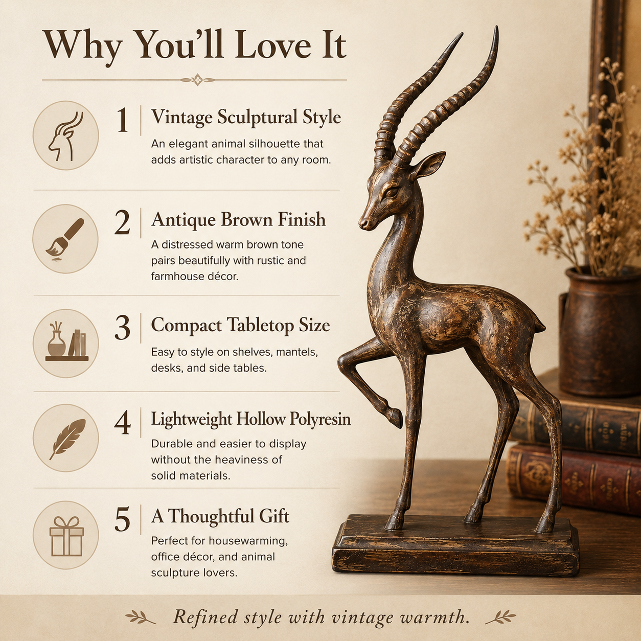 Vintage Antelope Figurine