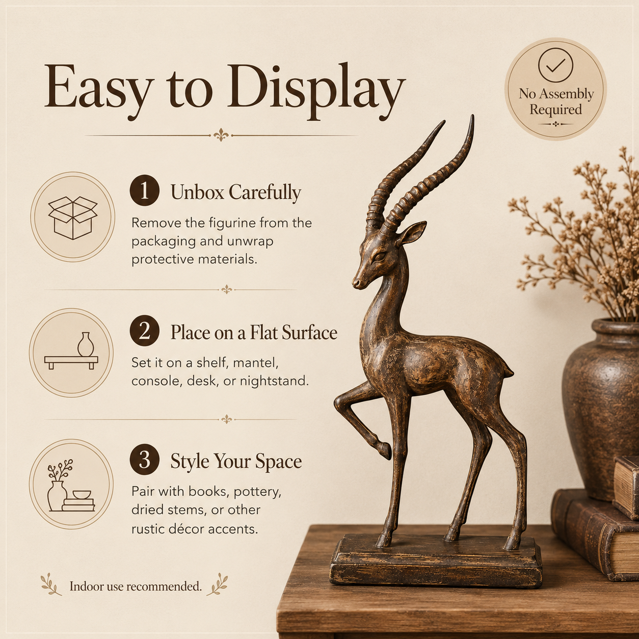 Vintage Antelope Figurine