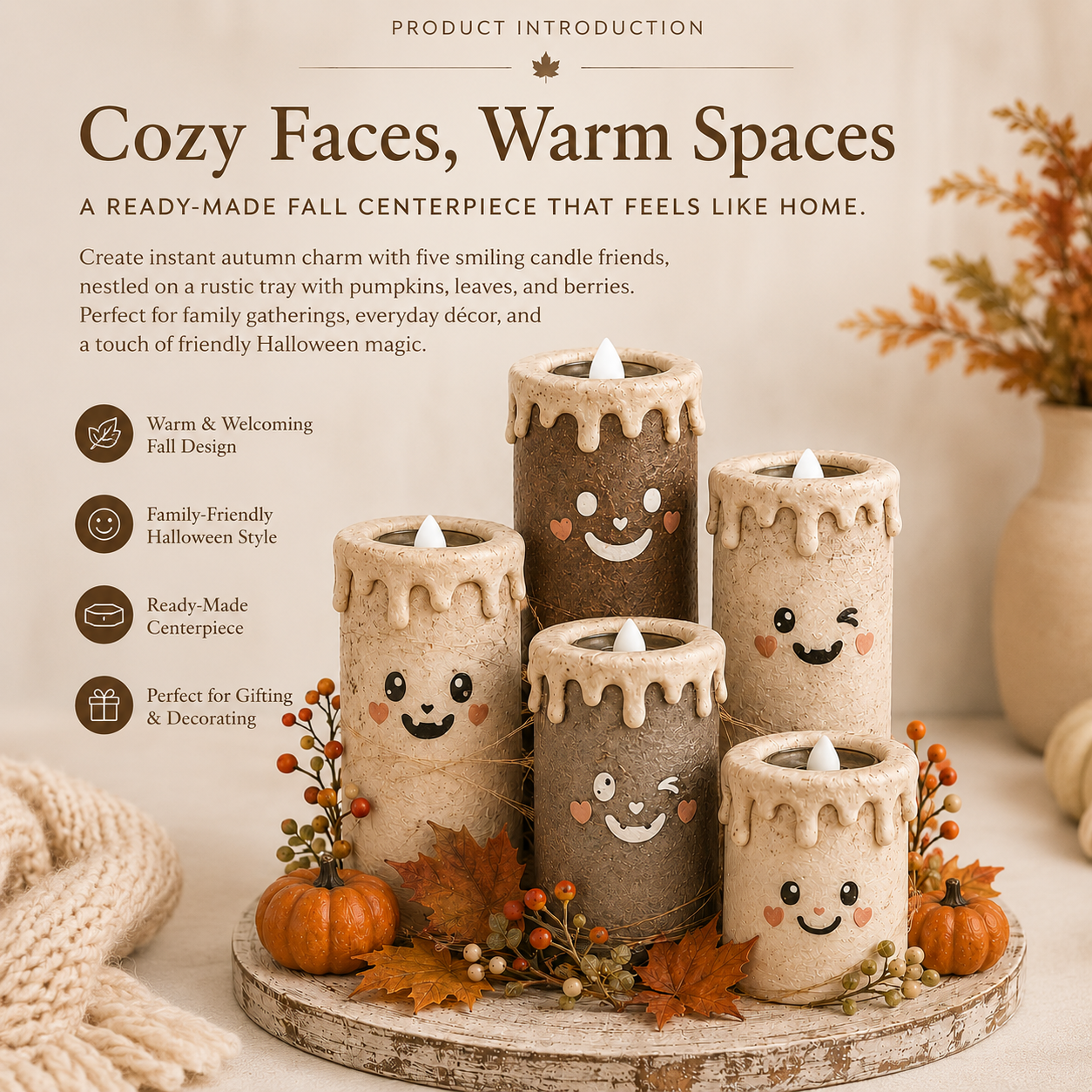  Cozy Glow Fall Candle Centerpiece 