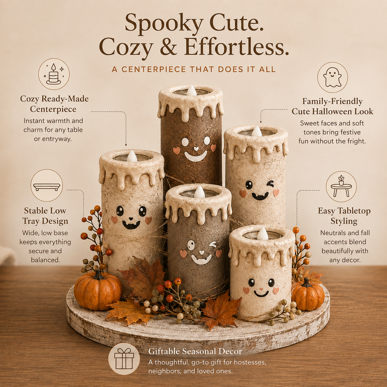  Cozy Glow Fall Candle Centerpiece 