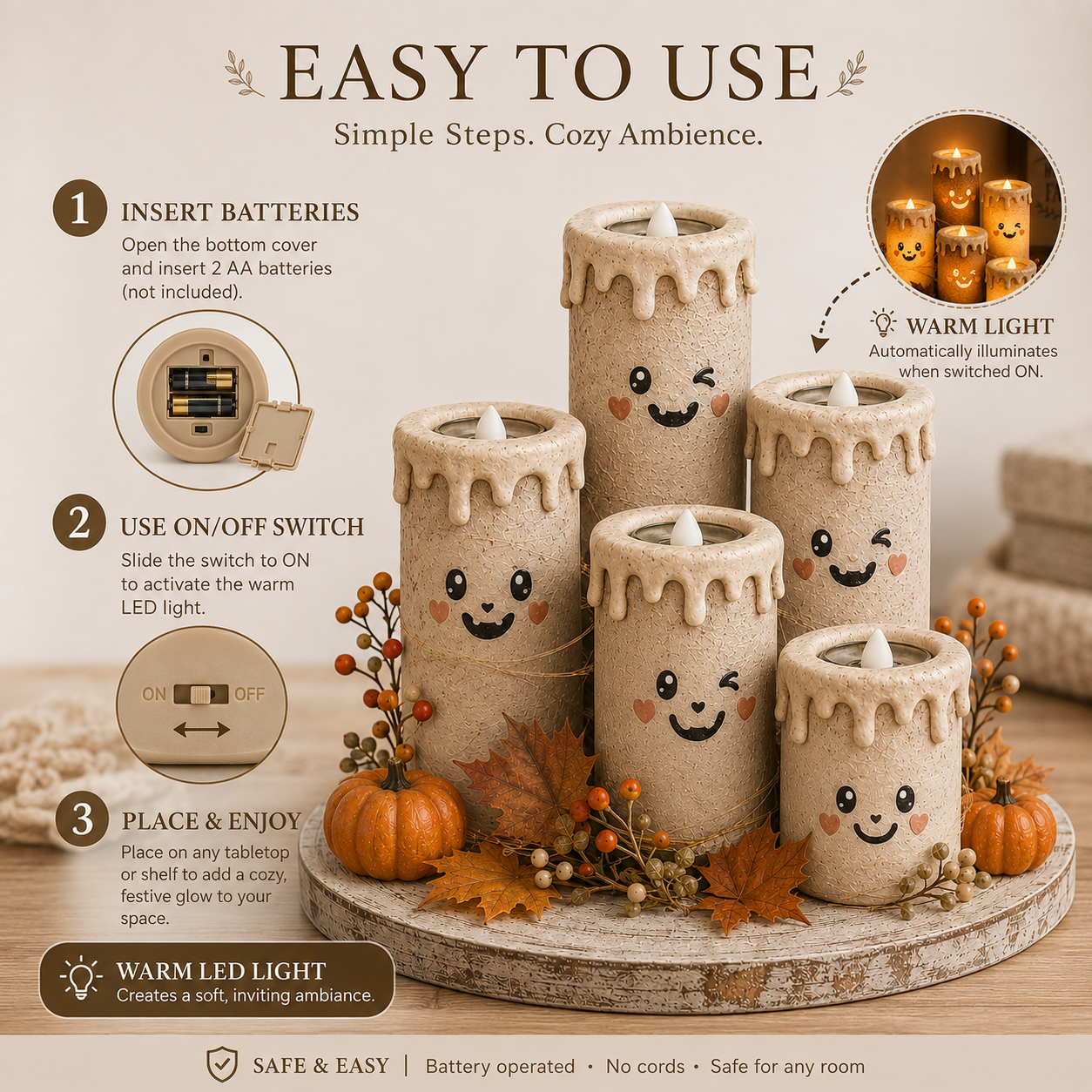  Cozy Glow Fall Candle Centerpiece 