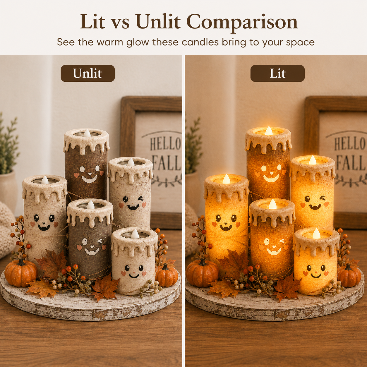  Cozy Glow Fall Candle Centerpiece 