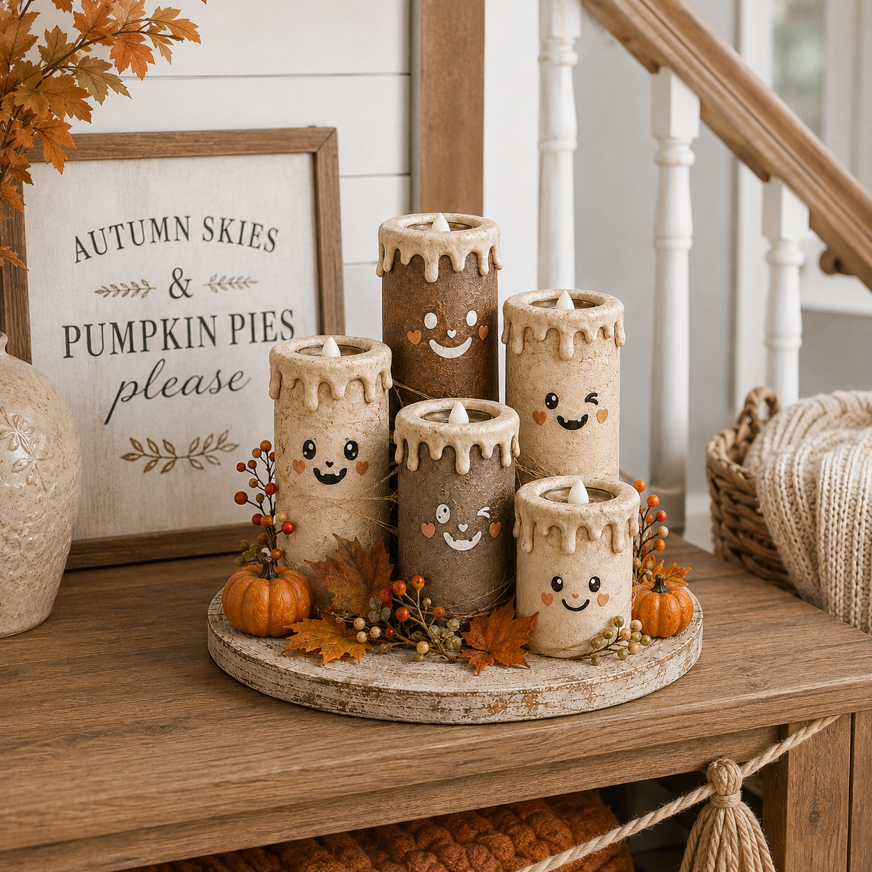  Cozy Glow Fall Candle Centerpiece 