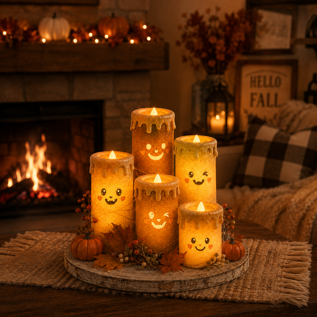  Cozy Glow Fall Candle Centerpiece 