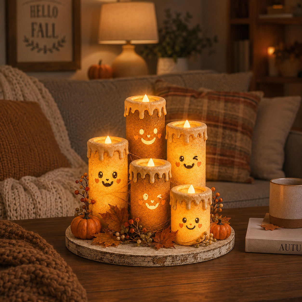  Cozy Glow Fall Candle Centerpiece 