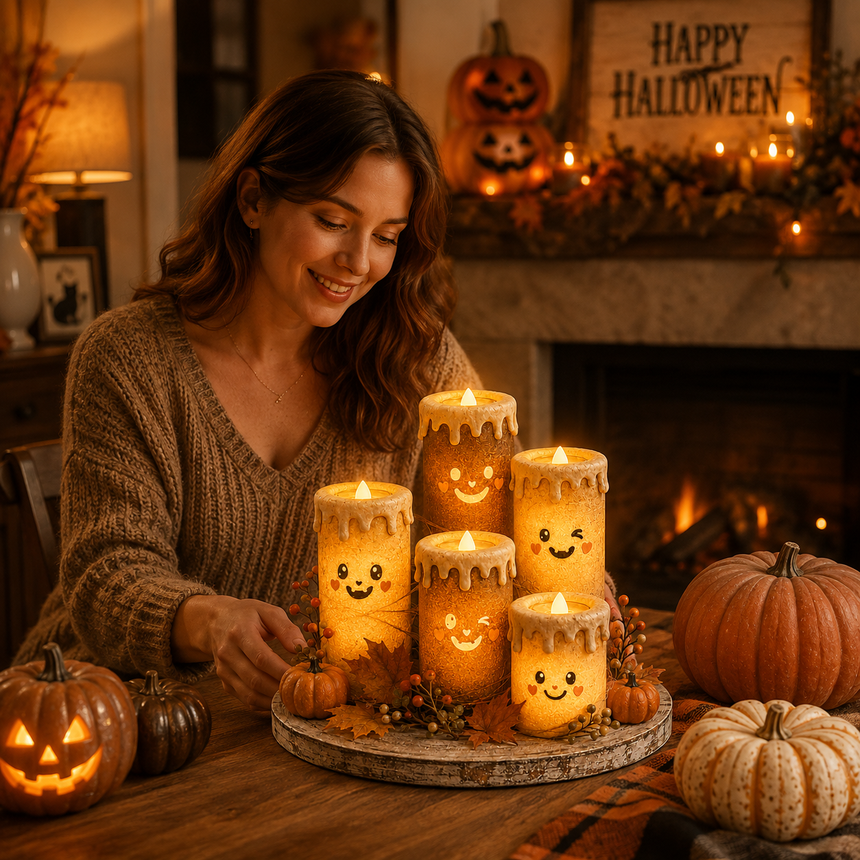  Cozy Glow Fall Candle Centerpiece 