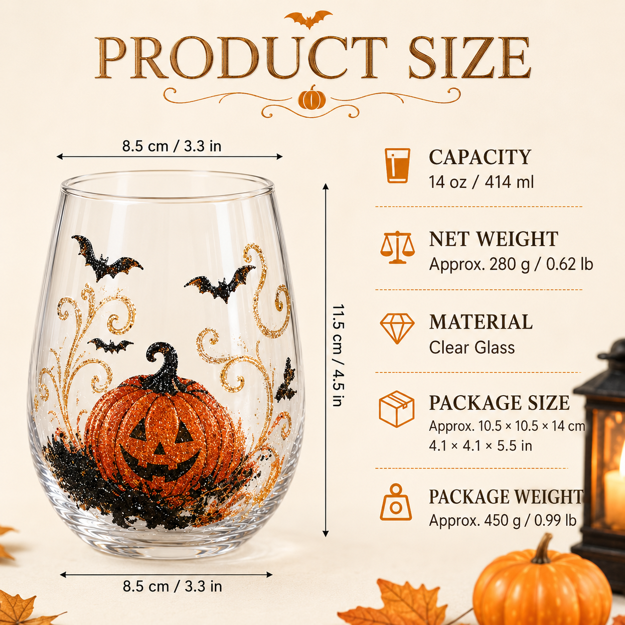 Limited Edition 2026 Halloween Enchanted Night Glass Cup