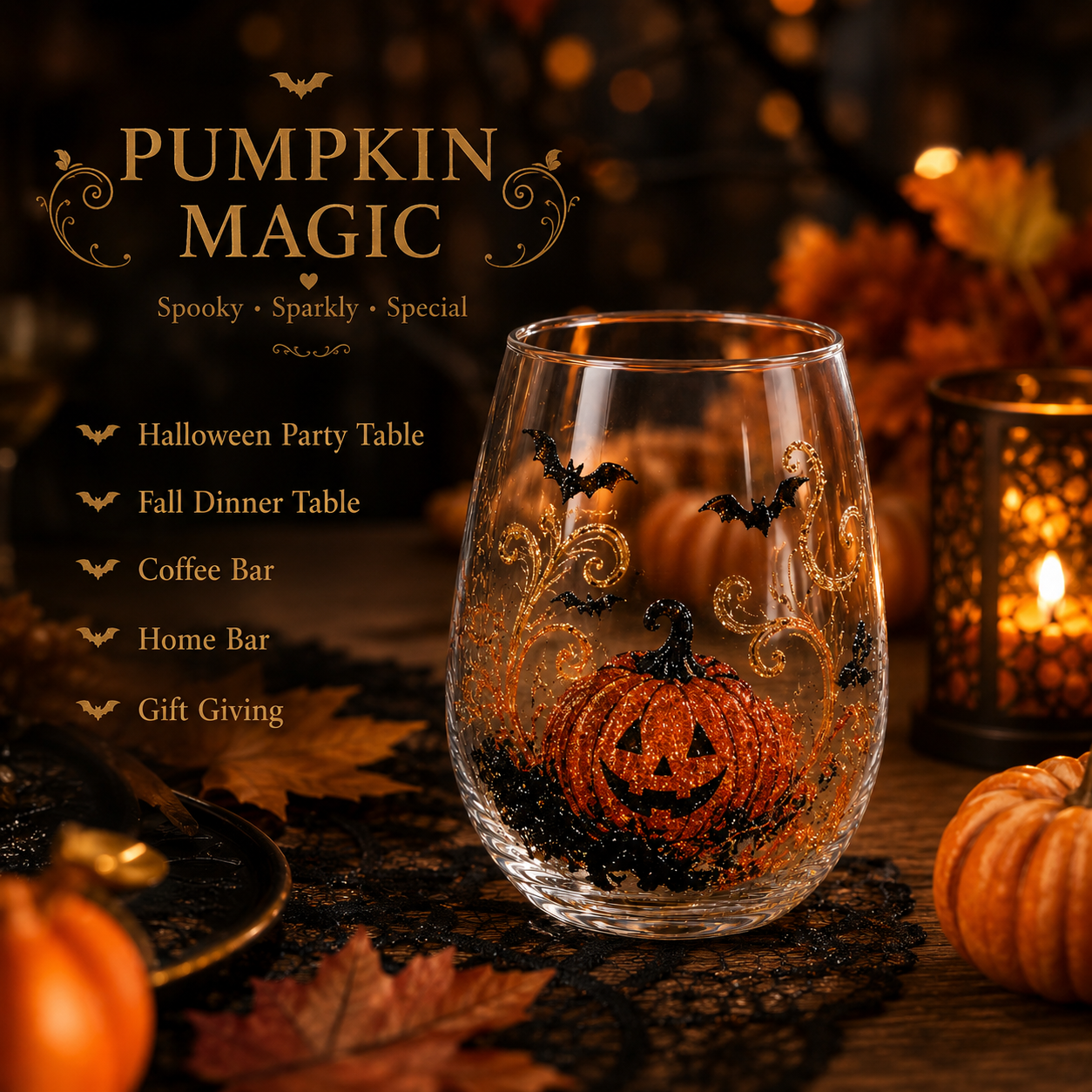 Limited Edition 2026 Halloween Enchanted Night Glass Cup