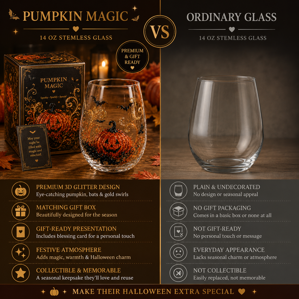 Limited Edition 2026 Halloween Enchanted Night Glass Cup