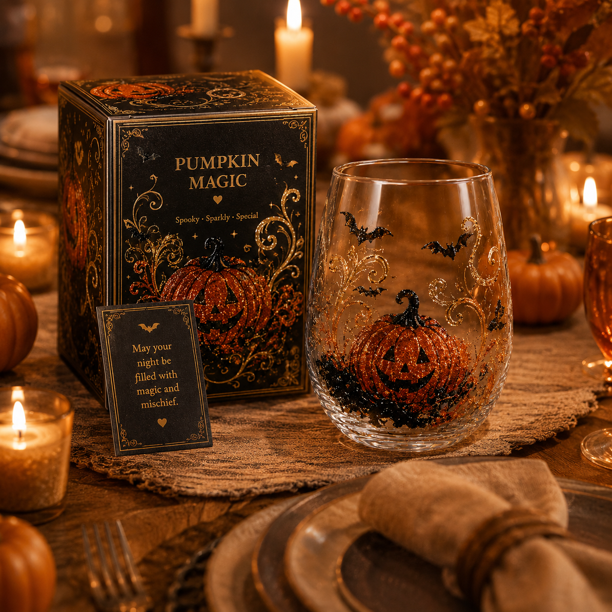 Limited Edition 2026 Halloween Enchanted Night Glass Cup