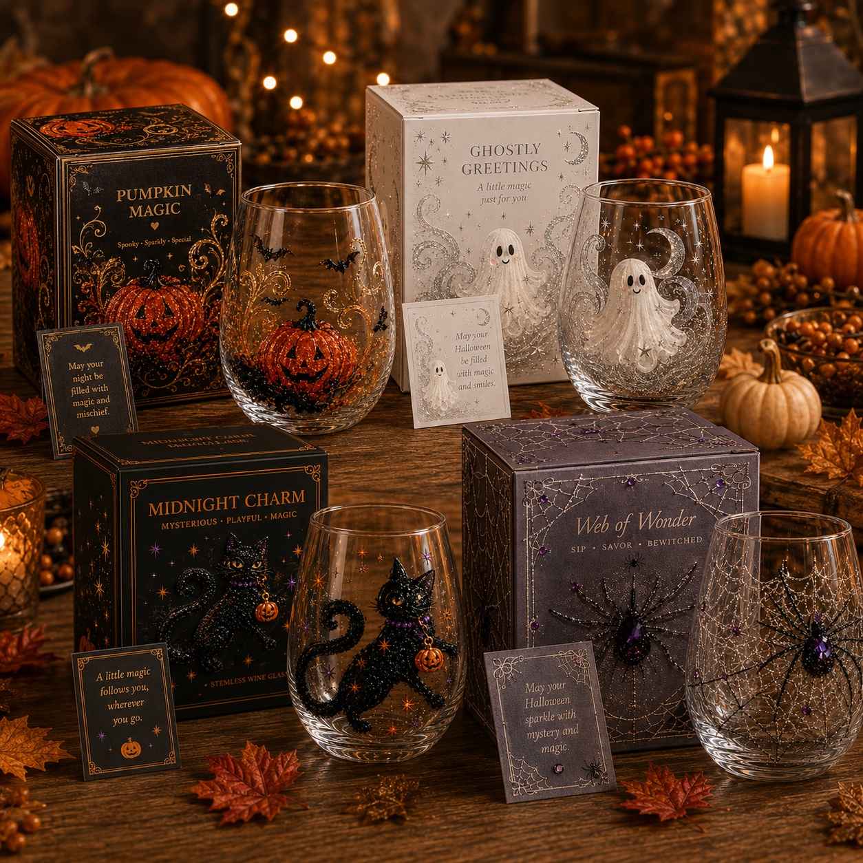 Limited Edition 2026 Halloween Enchanted Night Glass Cup