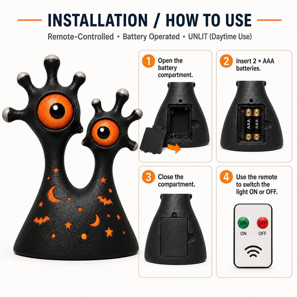 Glow & Gawk™ Two-Eyed Monster Light
