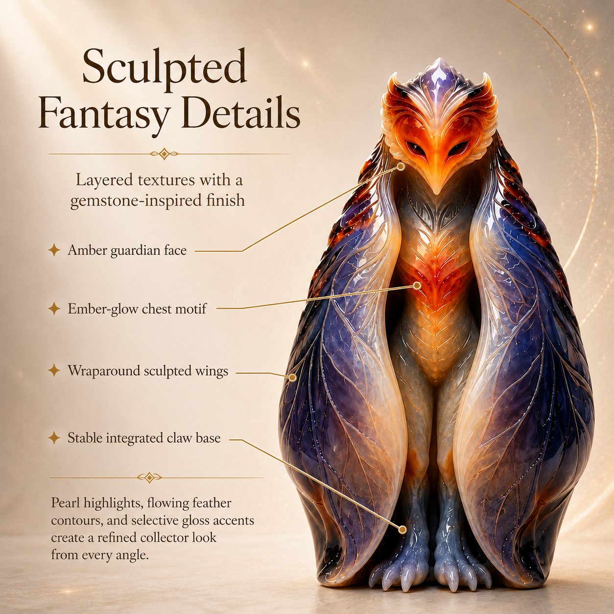 Emberveil Guardian Mystical Phoenix Figurine