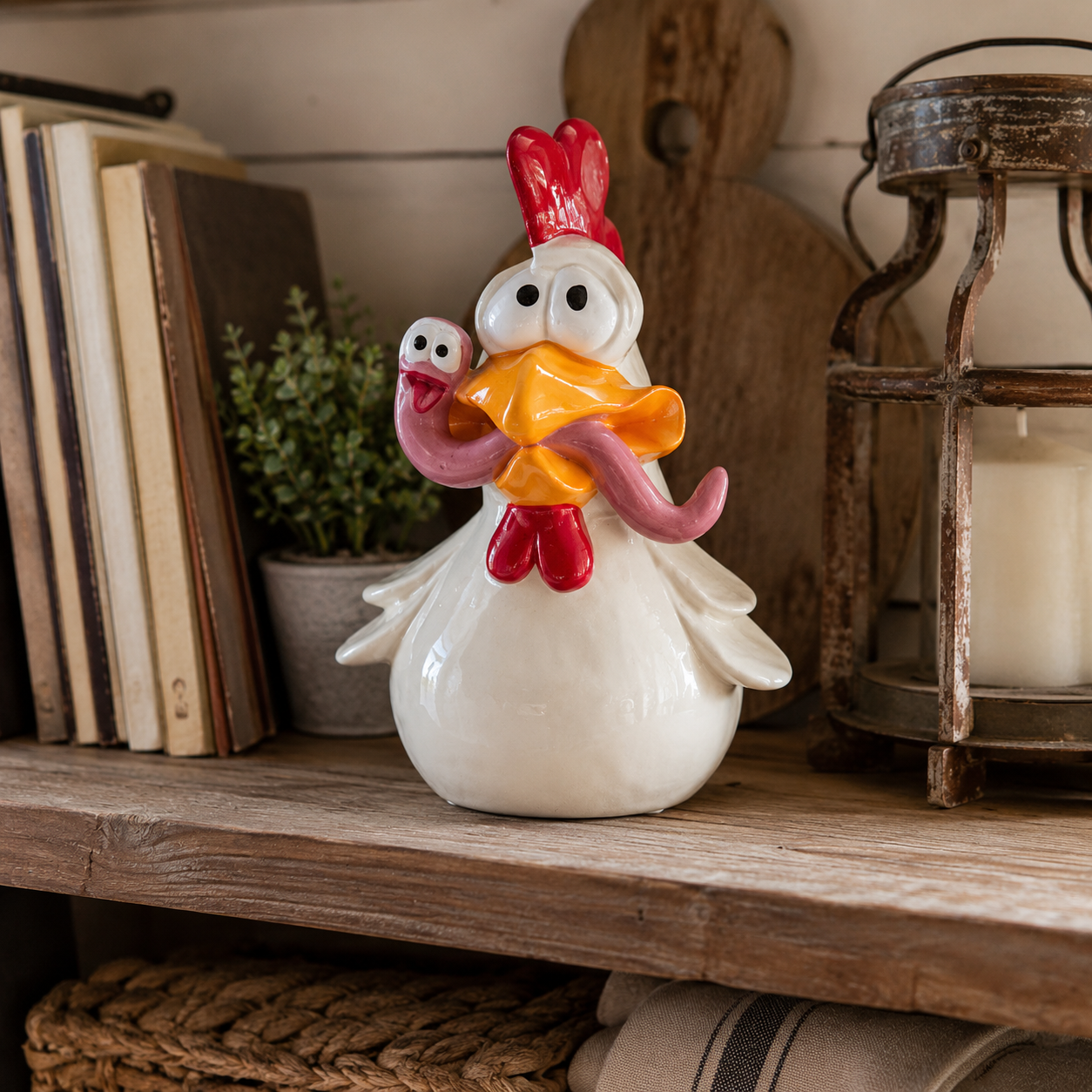 Funny Chicken Figurine Set of 3 — Small, Medium & Large